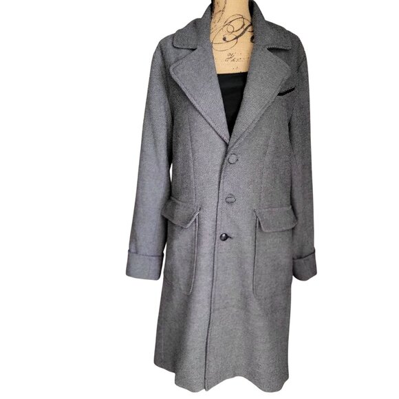 The Crimes of Grindelwald Men's Gray Herringbone Overcoat Fantastic Beast-L - Picture 2 of 11